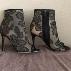 Valentino Black Lace Booties w/ Original Box